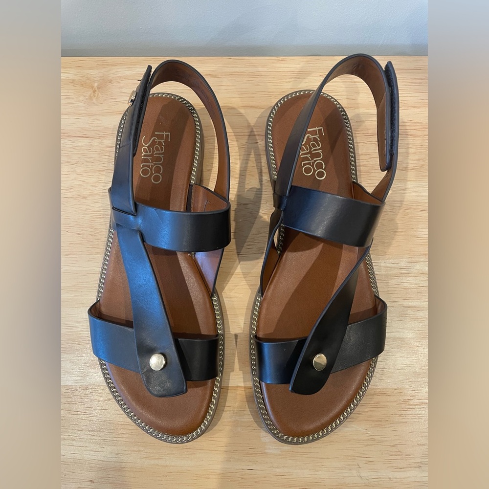 Franco Sarto Black and Brown Women's Sandals